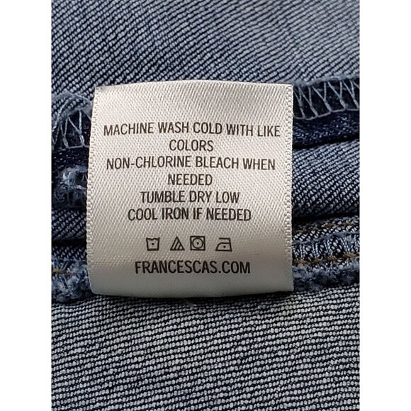 Harper Braid Waist Size Small Front Button Denim Skirt Blue - Picture 6 of 6